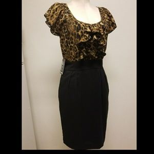 NEW Express Animal Leopard Print Sheath Dress